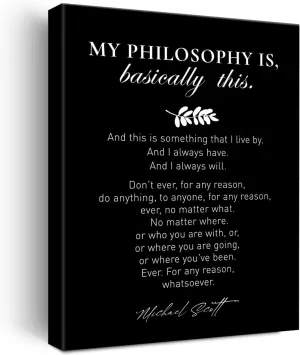 Canvas Wall Art Inspirational Motivational Philosophy Quote Canvas Print Positive Quote Canvas Painting Office Home Wall Decor Framed Gift 12 x 15 Inches