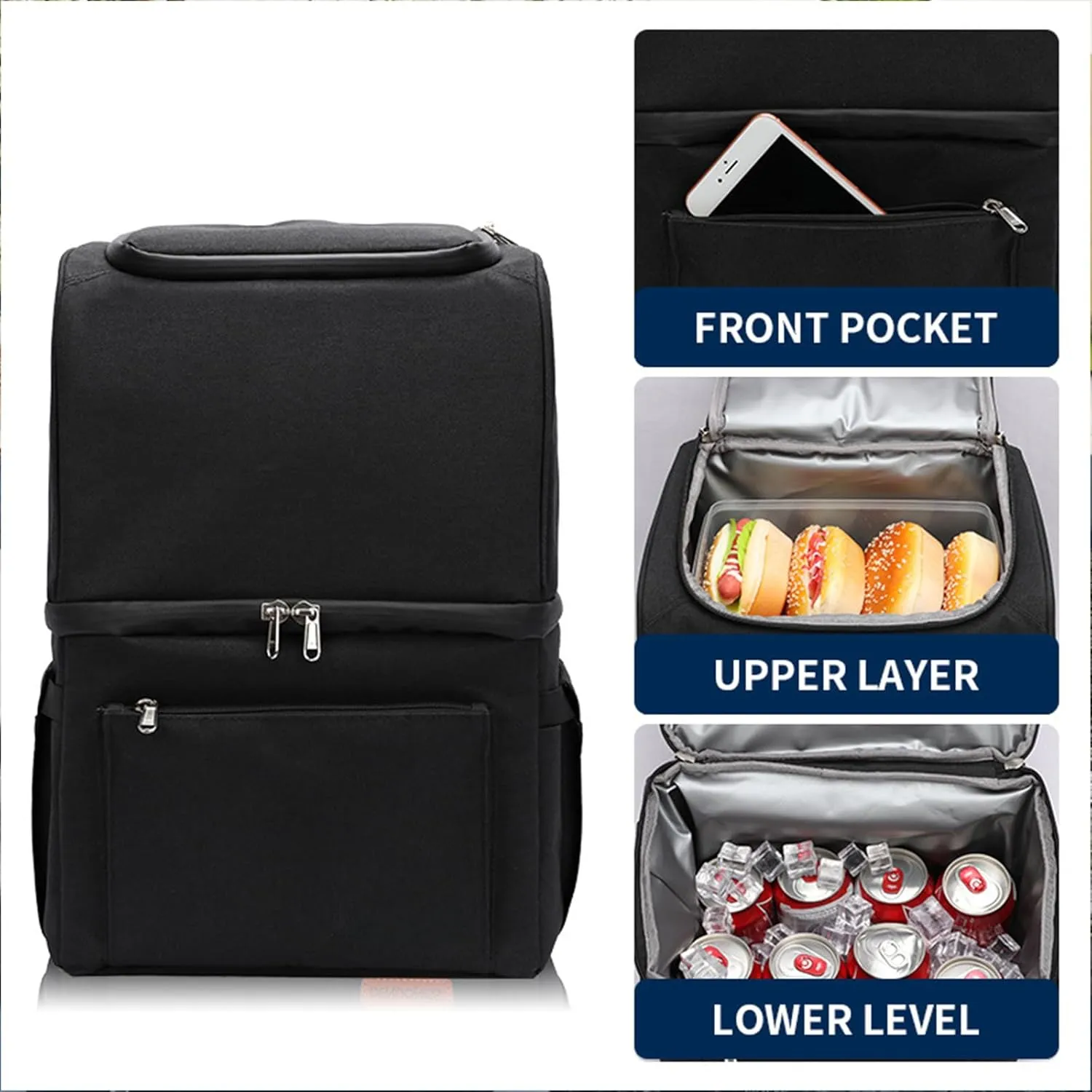 Car Camping Coolers for Lexus ES/GX/is/LBX/LC/LM/LS/LX/NX/RC/RX, Waterproof Portable Cooler, Leak Proof Picnic Insulated Bag, Ultra-Light Premium Ice Chest Box,B-White-Gray Camouflage