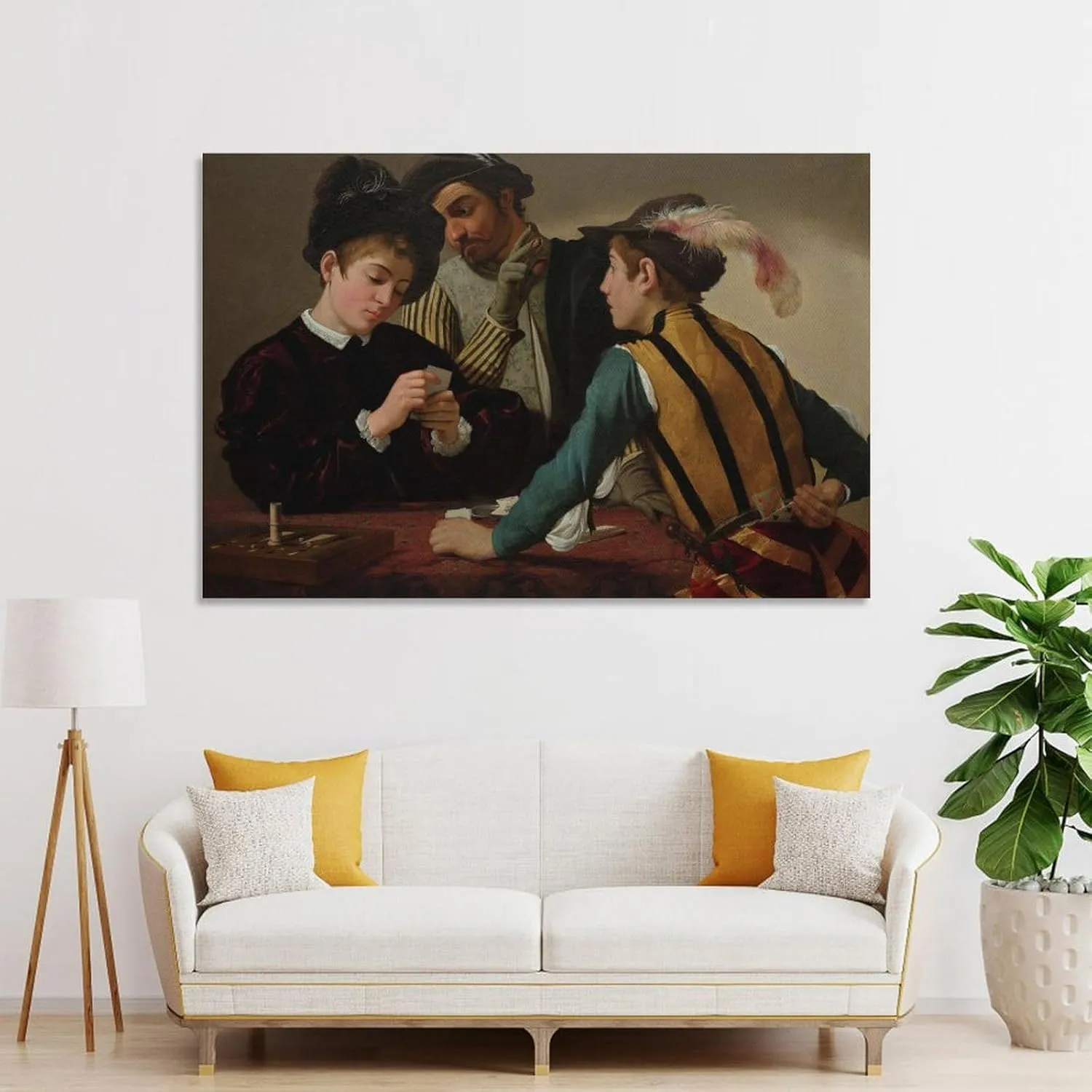 Caravage The Cardsharps Poster Canvas Art Poster And Wall Art Picture Print Modern Family Bedroom Decor Posters 12x18inch(30x45cm)