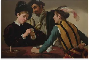 Caravage The Cardsharps Poster Canvas Art Poster And Wall Art Picture Print Modern Family Bedroom Decor Posters 12x18inch(30x45cm)