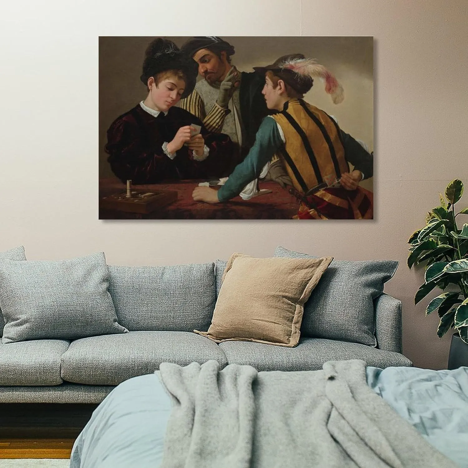 Caravage The Cardsharps Poster Canvas Art Poster And Wall Art Picture Print Modern Family Bedroom Decor Posters 12x18inch(30x45cm)