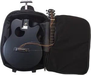 Carbon Fiber First Class Travel Guitar – FF660M Traveling Acoustic Guitar with Collapsible Patented System – Portable Backpack Case (Matte Black)