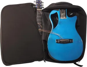 Carbon Fiber Travel Guitar – OF660BP Traveling Acoustic Guitar with Collapsible Patented System – Portable Backpack Case (Blue Purple Matte)