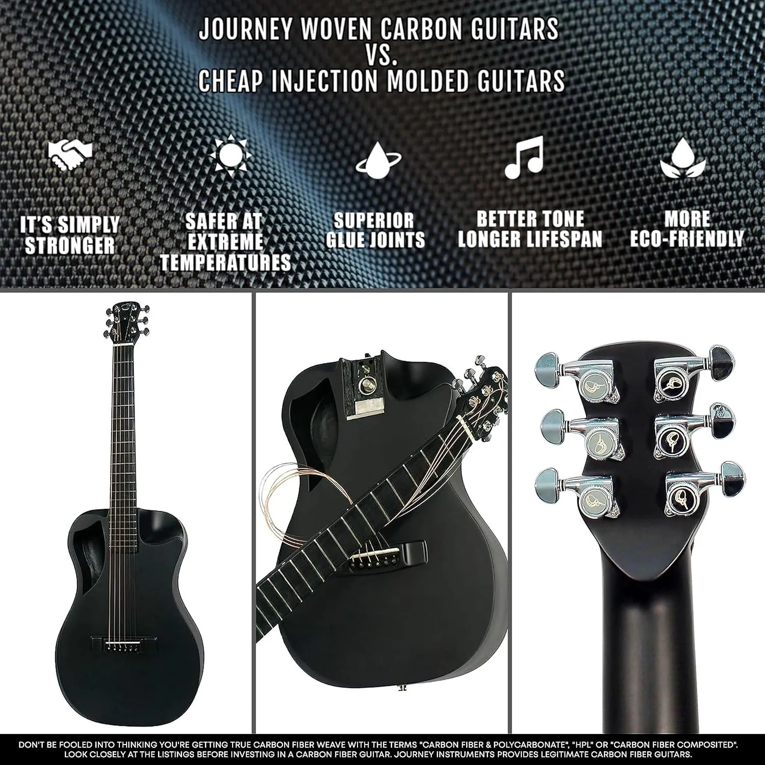 Carbon Fiber Travel Guitar – OF660R1M Traveling Acoustic Guitar with Collapsible Patented System – Portable Backpack Case (Matte Red)