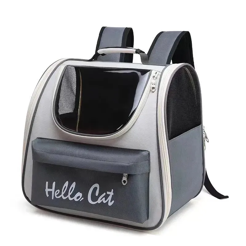Cat Dog Bag Pet Outing Portable Backpack Breathable Side Large Space