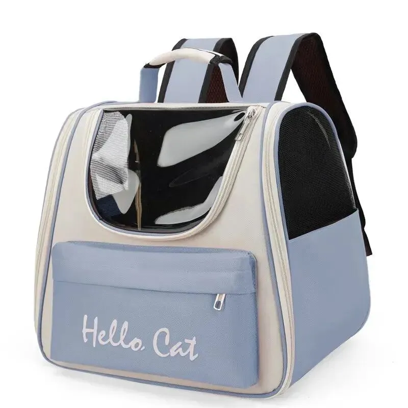 Cat Dog Bag Pet Outing Portable Backpack Breathable Side Large Space