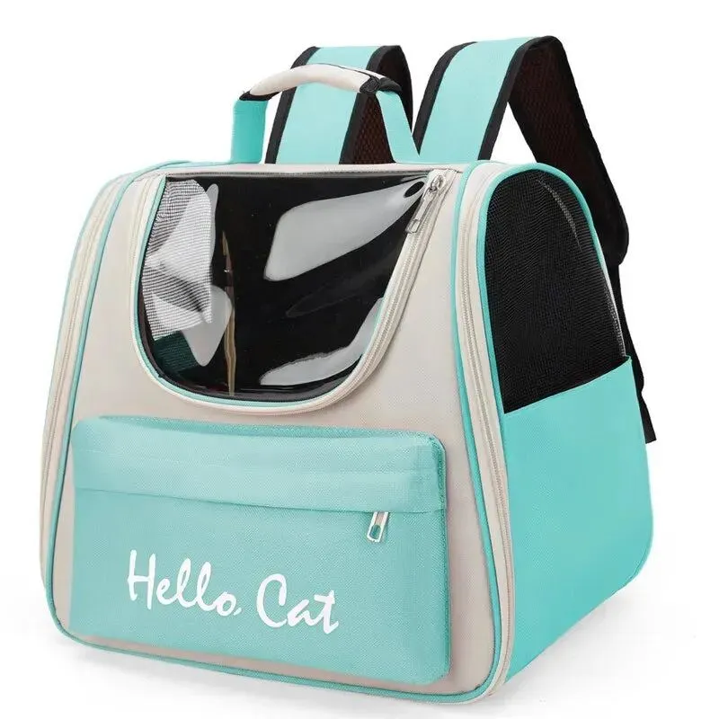 Cat Dog Bag Pet Outing Portable Backpack Breathable Side Large Space