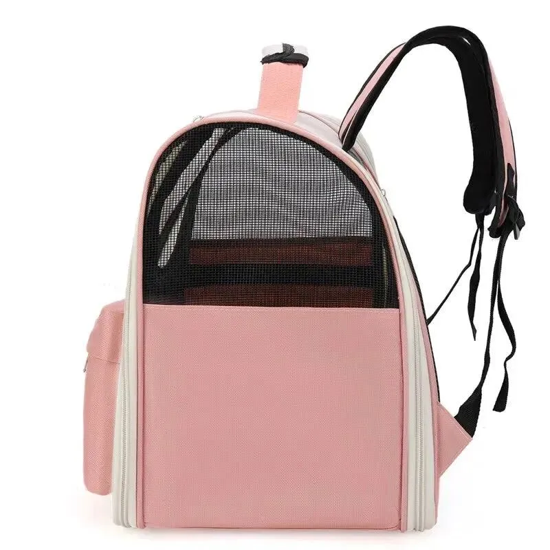 Cat Dog Bag Pet Outing Portable Backpack Breathable Side Large Space