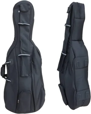 Cello Gig Bag, 4/4 Size, Nylon Exterior, 20mm Thick Foam Padding, Adjustable Backstraps, Multiple Pockets, Front Accessory Storage, Back Sheet Music Pocket, Cello travel soft case (Black)