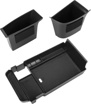 Center Console Organizer Compatible with 2020-2025 Mazda CX-30 Accessories, 3PC Armrest Tray with Driver and Front Passenger Side Door Handle Organizer Storage Pocket Insert