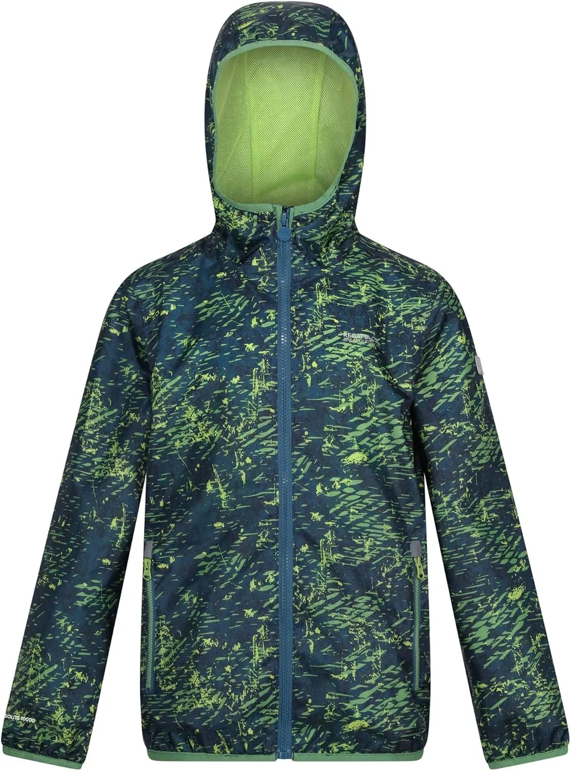 Childrens/Kids Lever Printed Packaway Waterproof Jacket