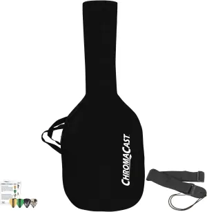 ChromaCast JB-A-NYLON-P Water Resistant Nylon Acoustic Guitar Bag and Strap with 4 Pick Sampler