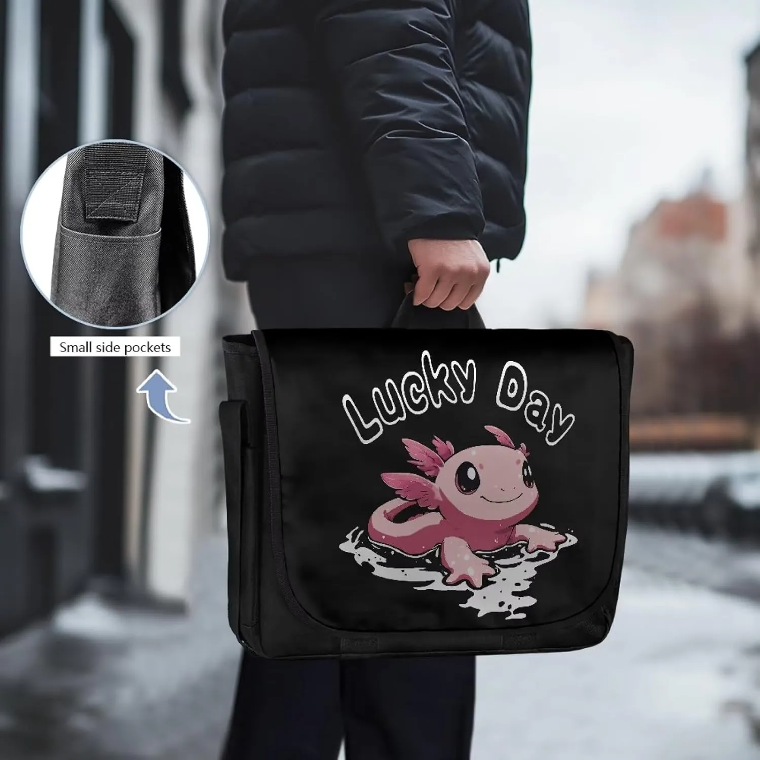 Classic Vintage Flap Messenger Bag for Men Women 15.6 Inch Laptop Crossbody Bag Casual Travel Shoulder Satchel Bag