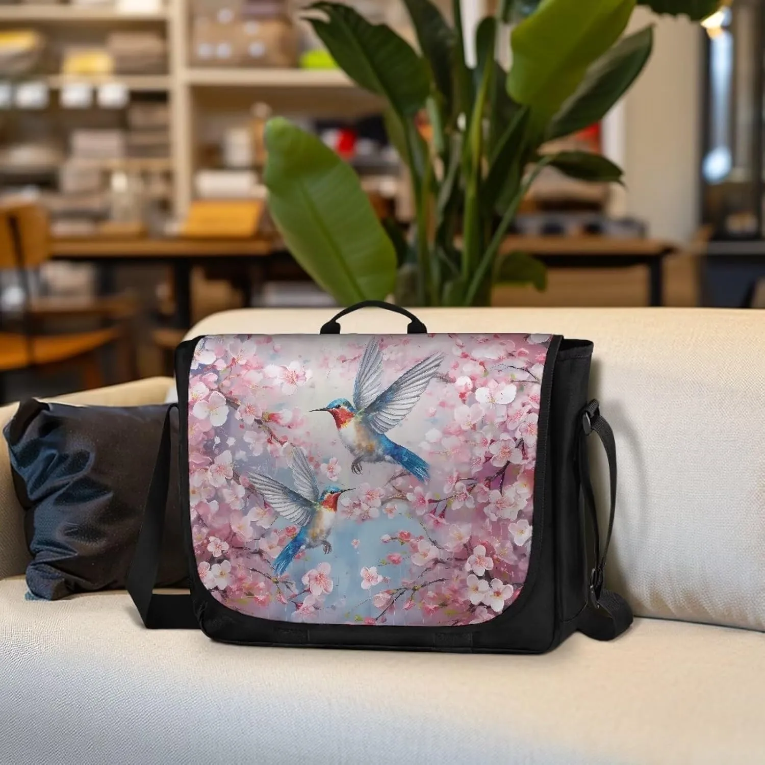 Classic Vintage Flap Messenger Bag for Men Women 15.6 Inch Laptop Crossbody Bag Casual Travel Shoulder Satchel Bag