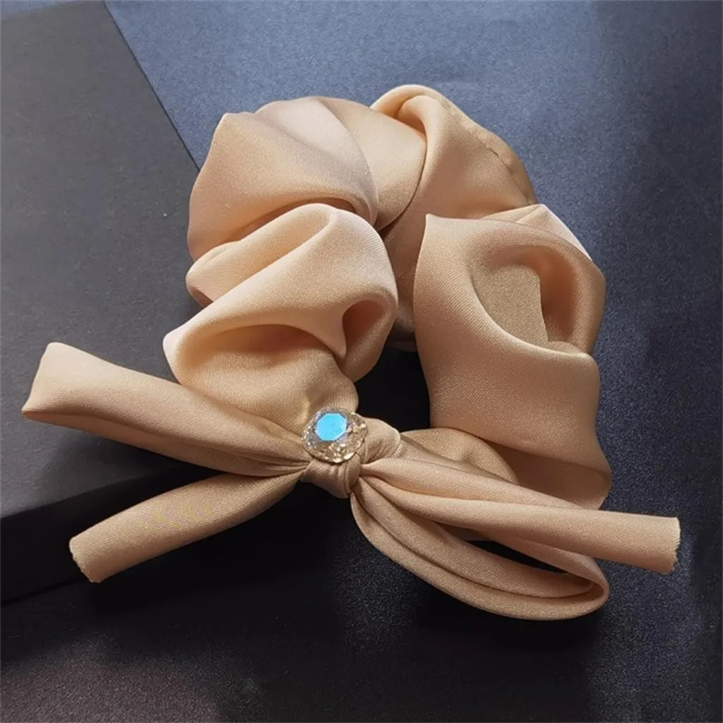 Cloth Art Hair Ornaments Hair Circle Female Ball Hair Rope Leather Band Leather Case(C)