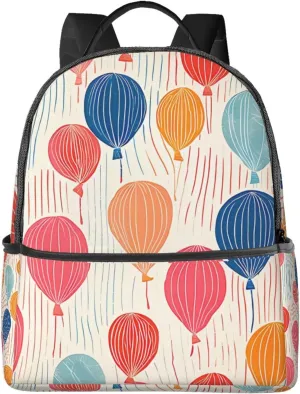 Coloured Balloon Backpack Lightweight Laptop Backpacks Casual Double Shoulder Backpack For Women Men Travel