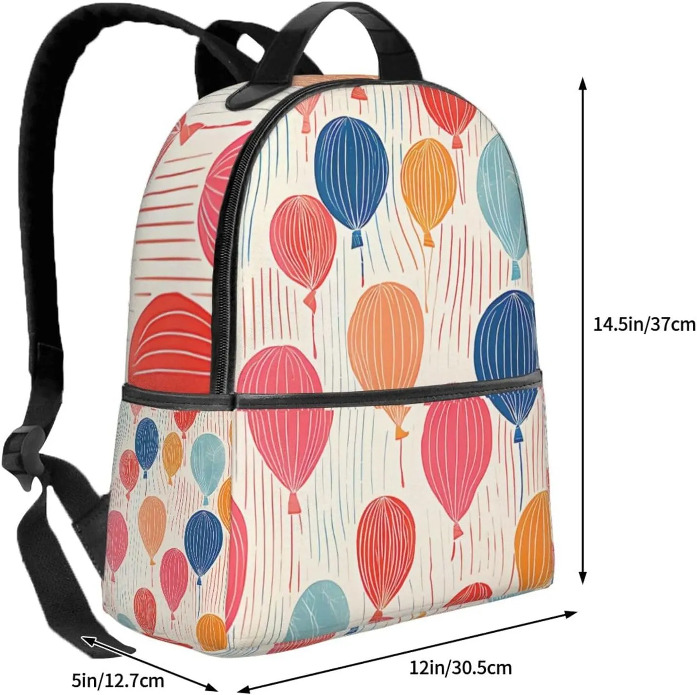Coloured Balloon Backpack Lightweight Laptop Backpacks Casual Double Shoulder Backpack For Women Men Travel