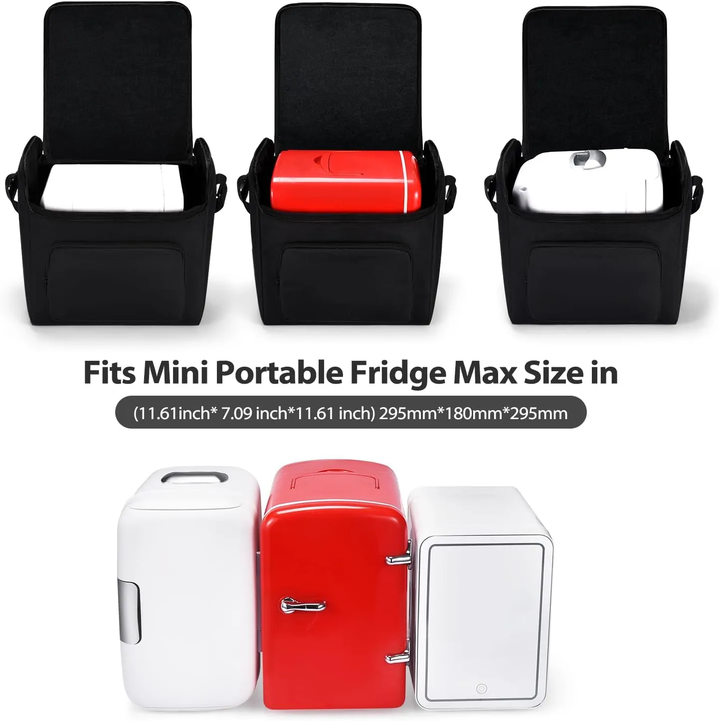 Compact Mini Fridge Travel Organizer Bag - Ideal for Car, Home, Beverages, Cosmetics & Travel