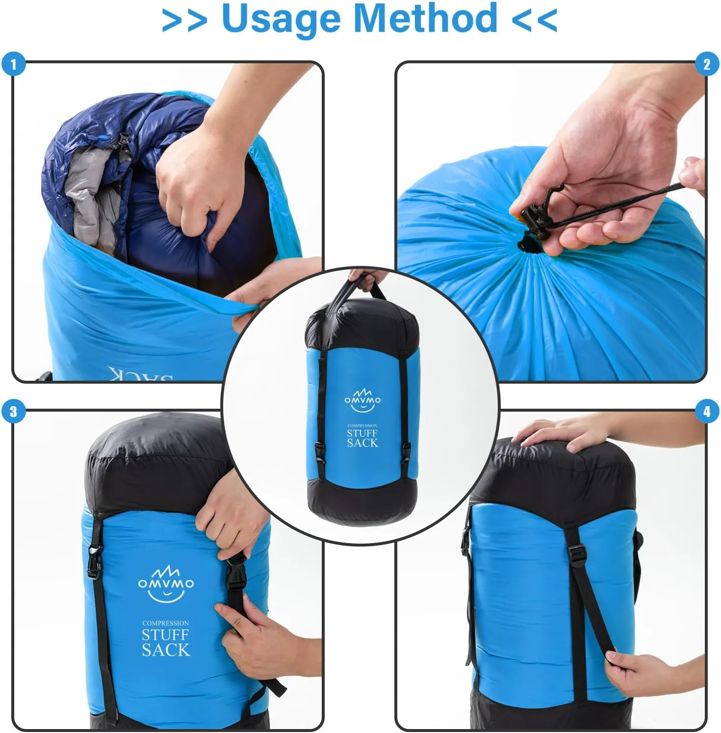 Compression Sack, 12L/19L/32L/46L/53L Water-Resistant Sleeping Bag Stuff Sack,Anti-Tear Ultra Light 400T 20D Nylon Storage Bag,Space Saving Gear for Camping Hiking Travel 1Pcs