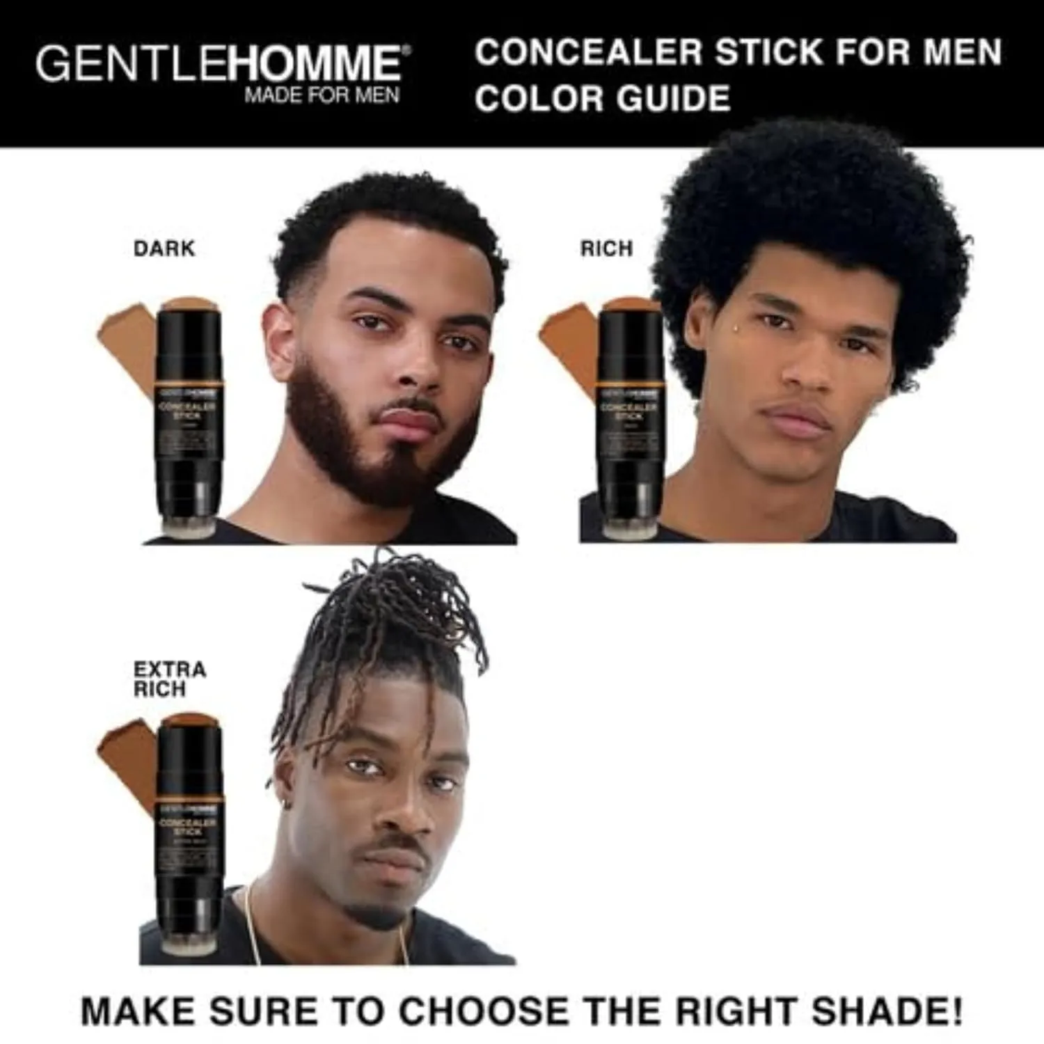 Concealer Stick with Brush for Men - Eraser Dark Circles - Men’s Multi-Use Concealer - Dual Sided Full Coverage with Soft Brush - Buildable Coverage Makeup - All Skin Types - (Medium)