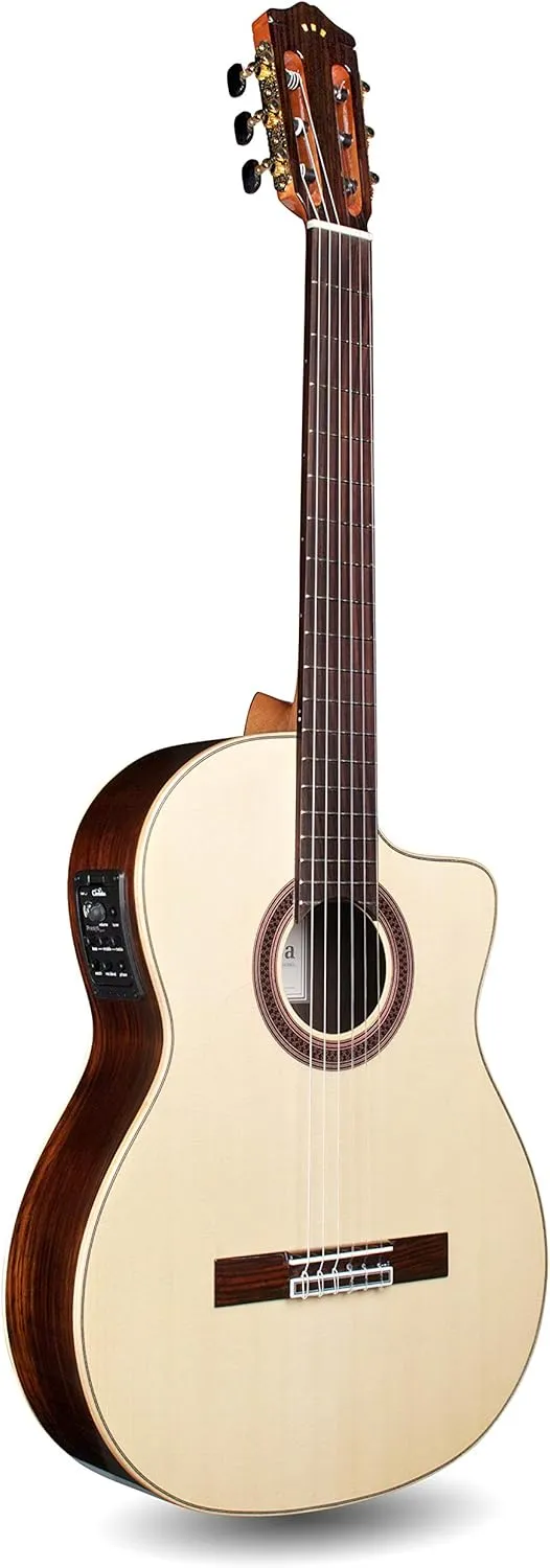 Cordoba GK Studio Negra Cutaway Flamenco Acoustic-Electric Nylon String Guitar, Iberia Series