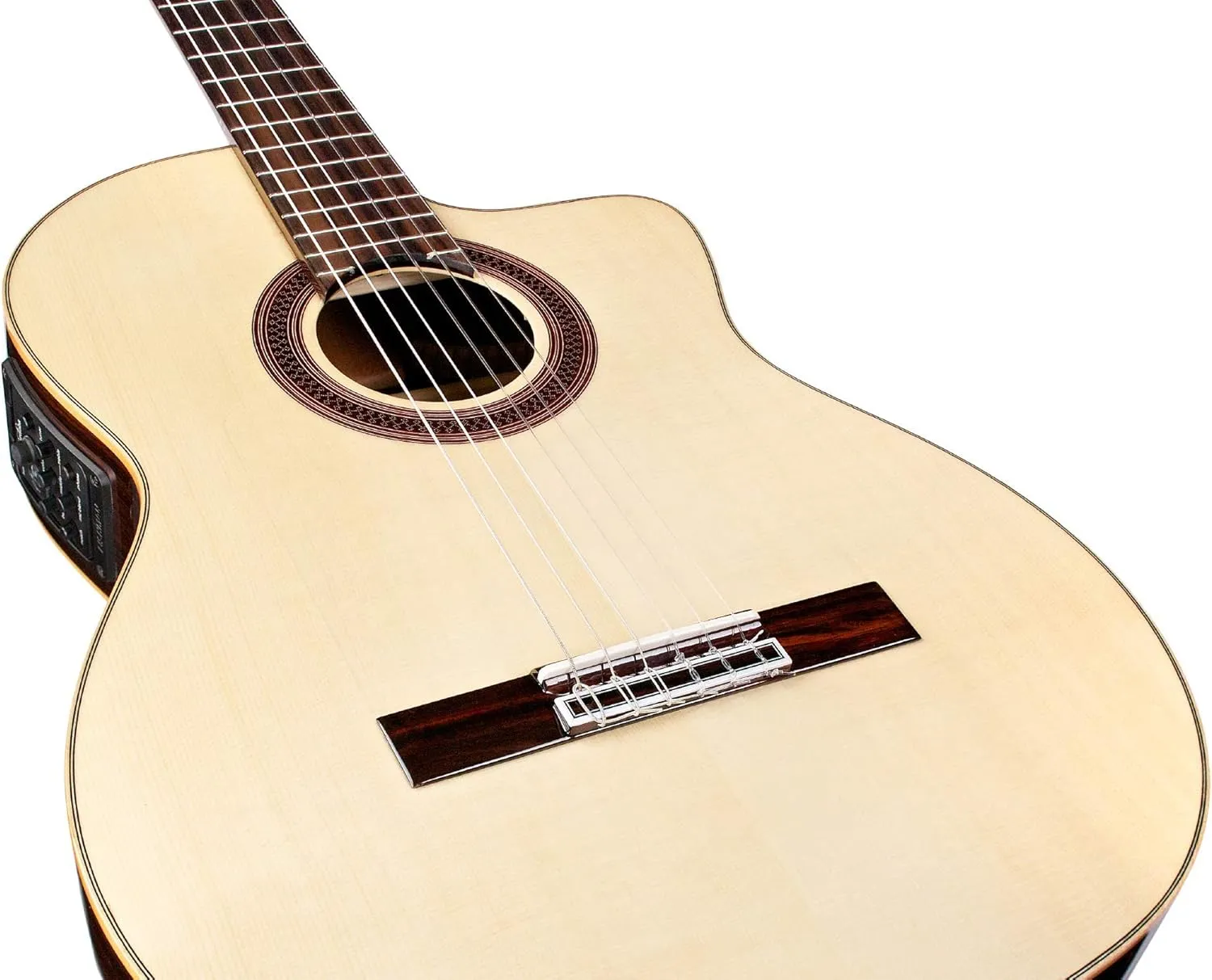 Cordoba GK Studio Negra Cutaway Flamenco Acoustic-Electric Nylon String Guitar, Iberia Series