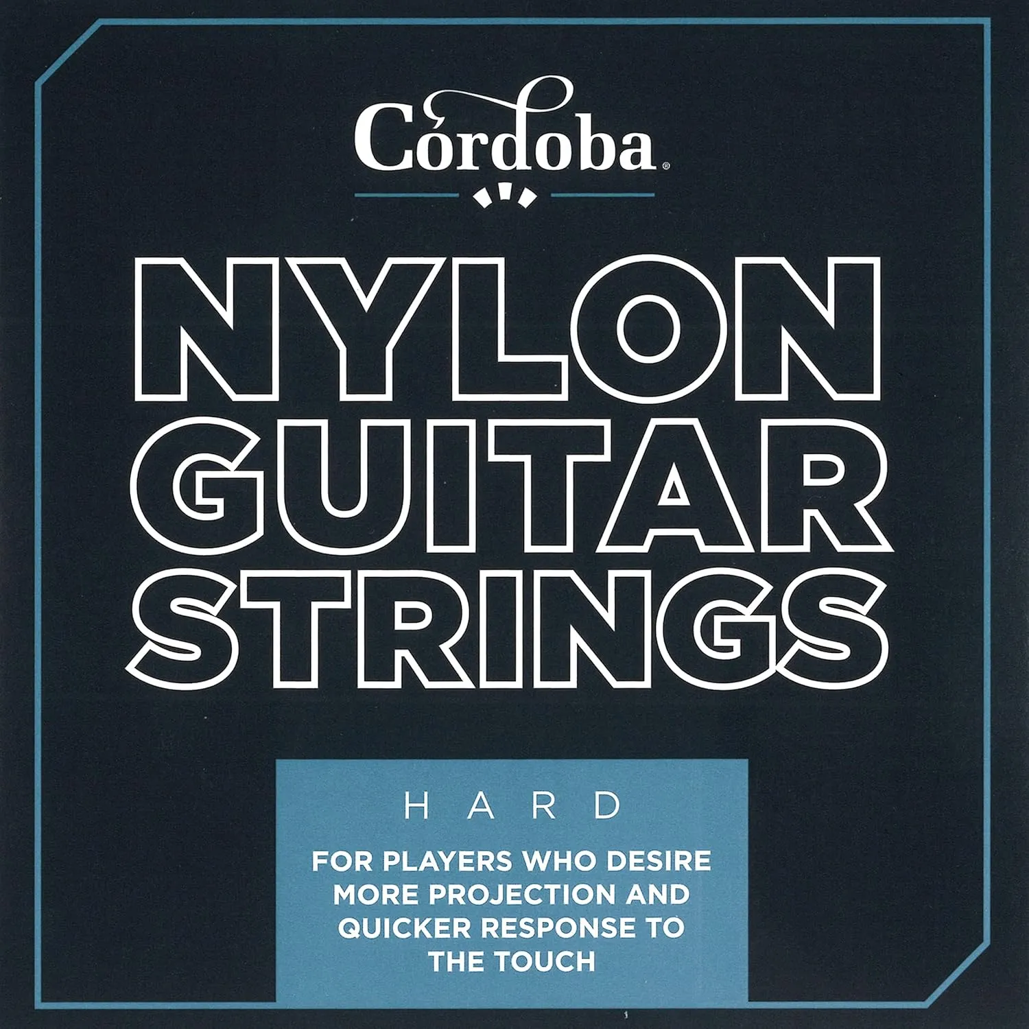 Cordoba Nylon Guitar Strings, Set of 6, Hard Tension, Blue
