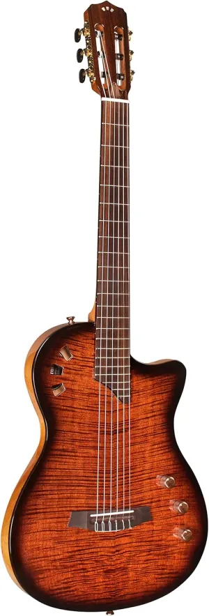 Cordoba Stage 6 String Electric Guitar for Live Performances & Studio Recording, Right-Handed, Solid Spruce Top, Chambered Solid Body, Cutaway, Fusion Neck, Recycled Nylon Shell Gig-Bag (99-750-0110)