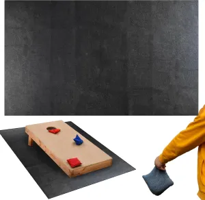 Cornhole Mat 60 x 96 inch Professional Cornhole Pitch Pad Corn Hole Accessories Board Pad for Under The Boards Keep Tossing Bags Clean and Secure Footing, 1Pcs