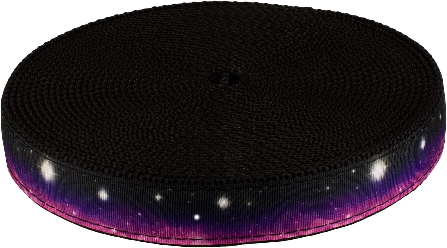 Country Brook Design - Heavenly Space Ribbon on Black Nylon Webbing