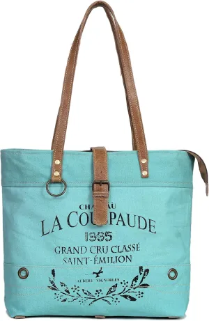 CREATIVE LEATHER ART La Couspaude Upcycled Canvas Tote Bag for Women