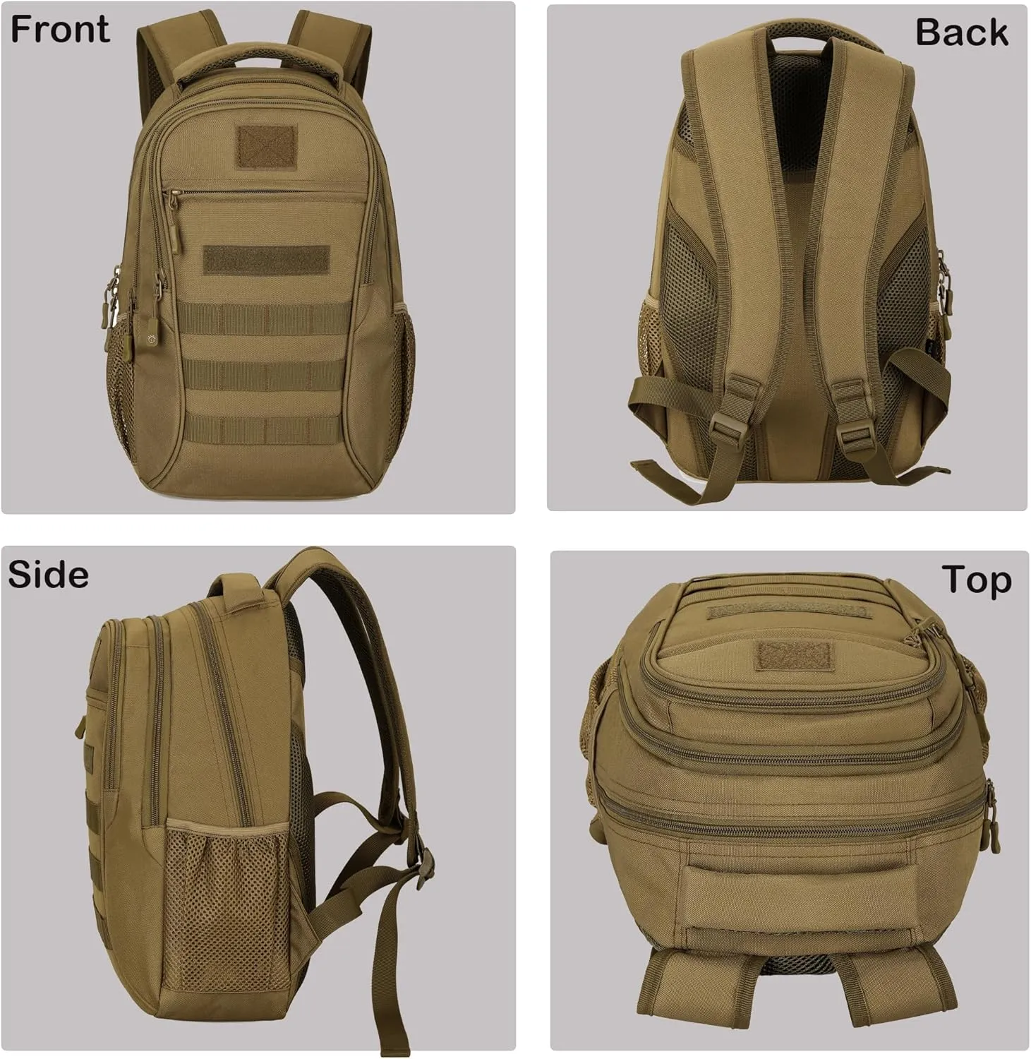 CREATOR Mini 12L Daypack Military MOLLE Tactical Backpack Rucksack Student School Traveling Camping Bag