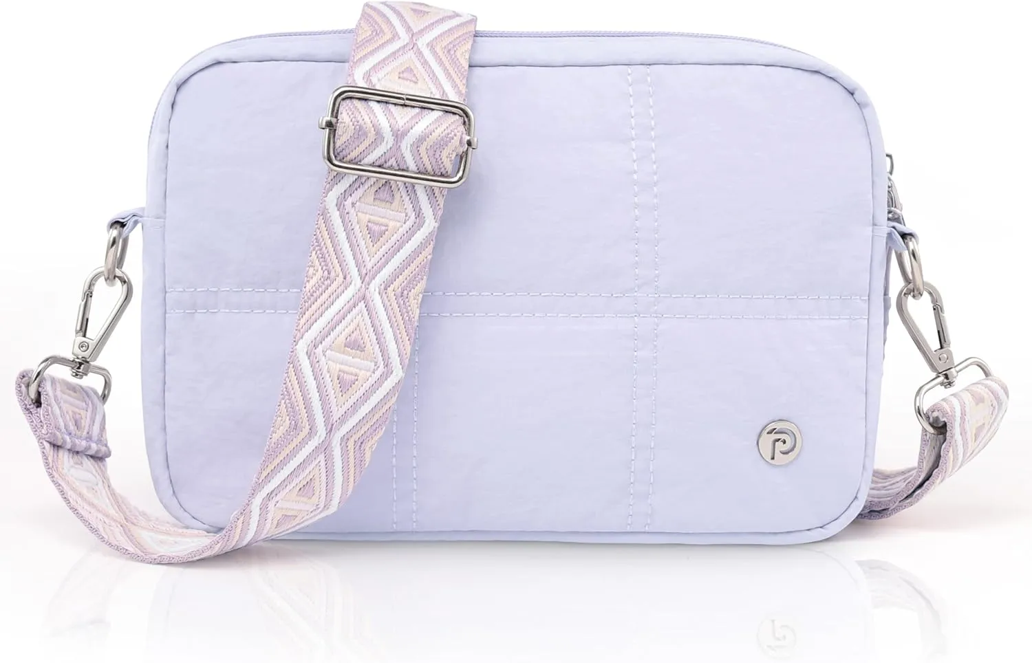 Crossbody Bags for Women, Small Quilted Shoulder Handbag with Adjustable Guitar Strap and Card Slots, Travel Purse