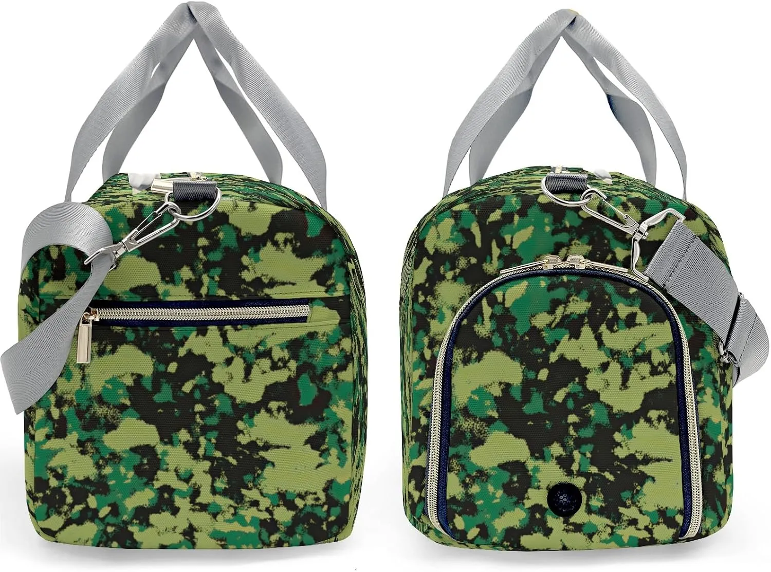Custom Army Camo Camouflage Duffel Bag with Name Child Kids Adjustable Shoulder Strap Travel Bag for Boys Girls Teens