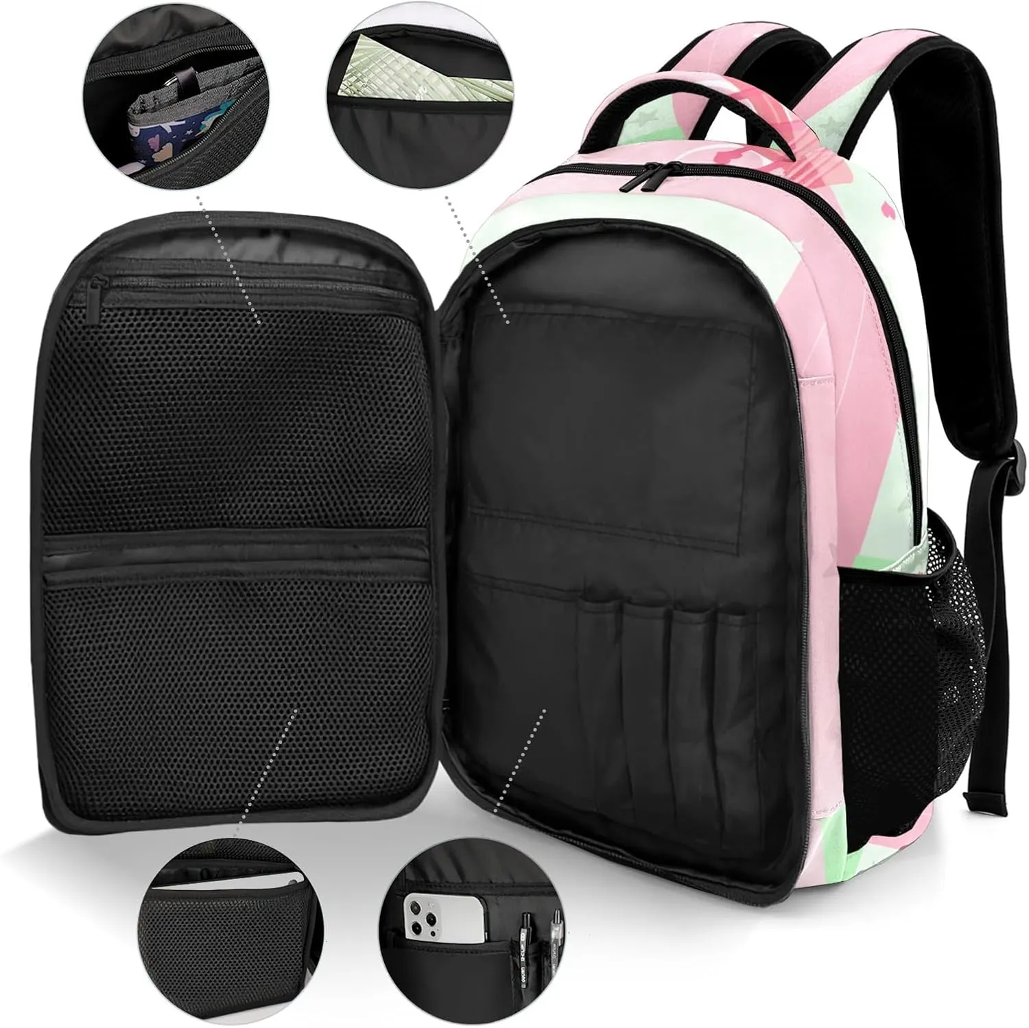 Custom Love Music Guitar Backpack Custom Name Large Capacity Shoulder Bags for Sports Party