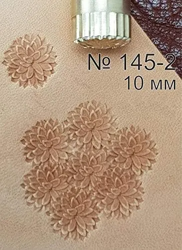 DandS ltd Flower Leather Working Tools Carving Punches Stamp Craft Saddle Brass #145-2