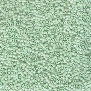 DB 1496, Opaque Lt. Mint - Miyuki Delica Beads - Size 11 - 5 grams - Japanese Cylinder Seed Beads - Wholesale & Retail