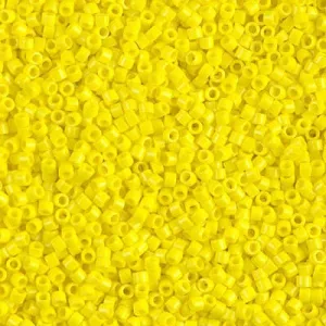 DB 721, Yellow Opaque - Miyuki Delica Beads - Size 11 - 5 grams - Japanese Cylinder Seed Beads - Retail & Wholesale