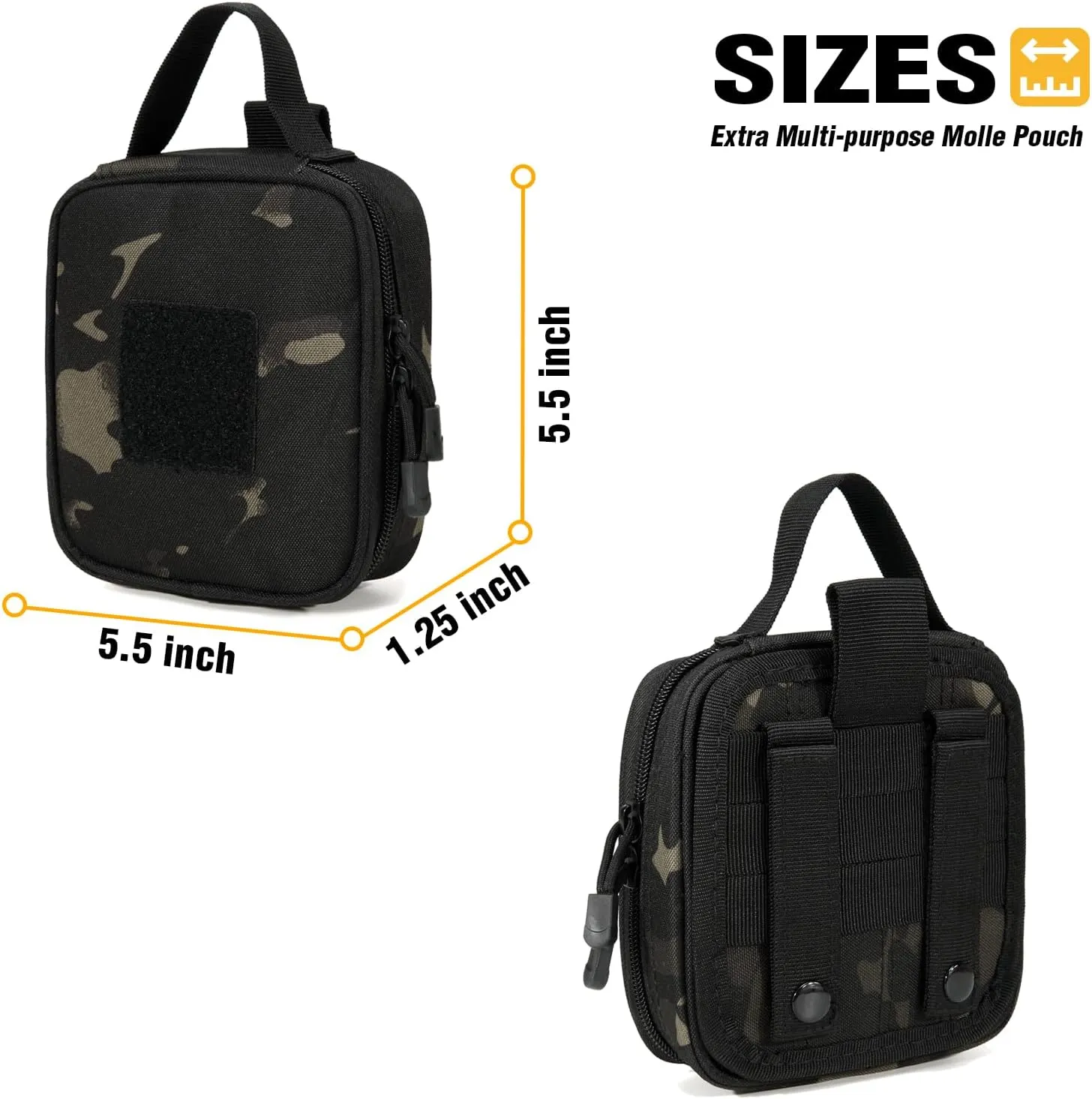 DBTAC Gun Case Bag Upgraded Compact | Tactical 3x Pistol Bag Firearm Shooting Case with Lockable Zipper for Shooting Range Outdoor Hunting | Molle Pouch   US Flag Patch   Universal Holster Included