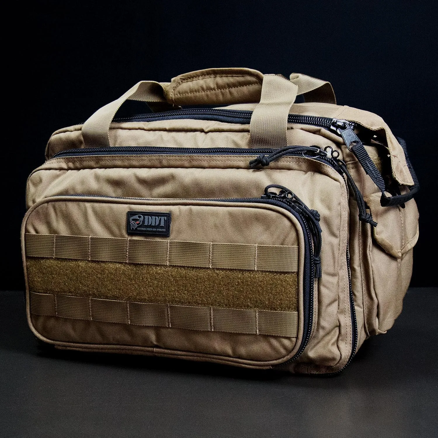 DDT Ranger Padded Range Bag – Large Tactical Shooting Bag with Compartments for Ammo, Firearms, and Gear