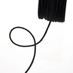 Deko und Band Acetate Black Leather Cord – 2 mm Width 100 m Roll – 211001 11- R 002