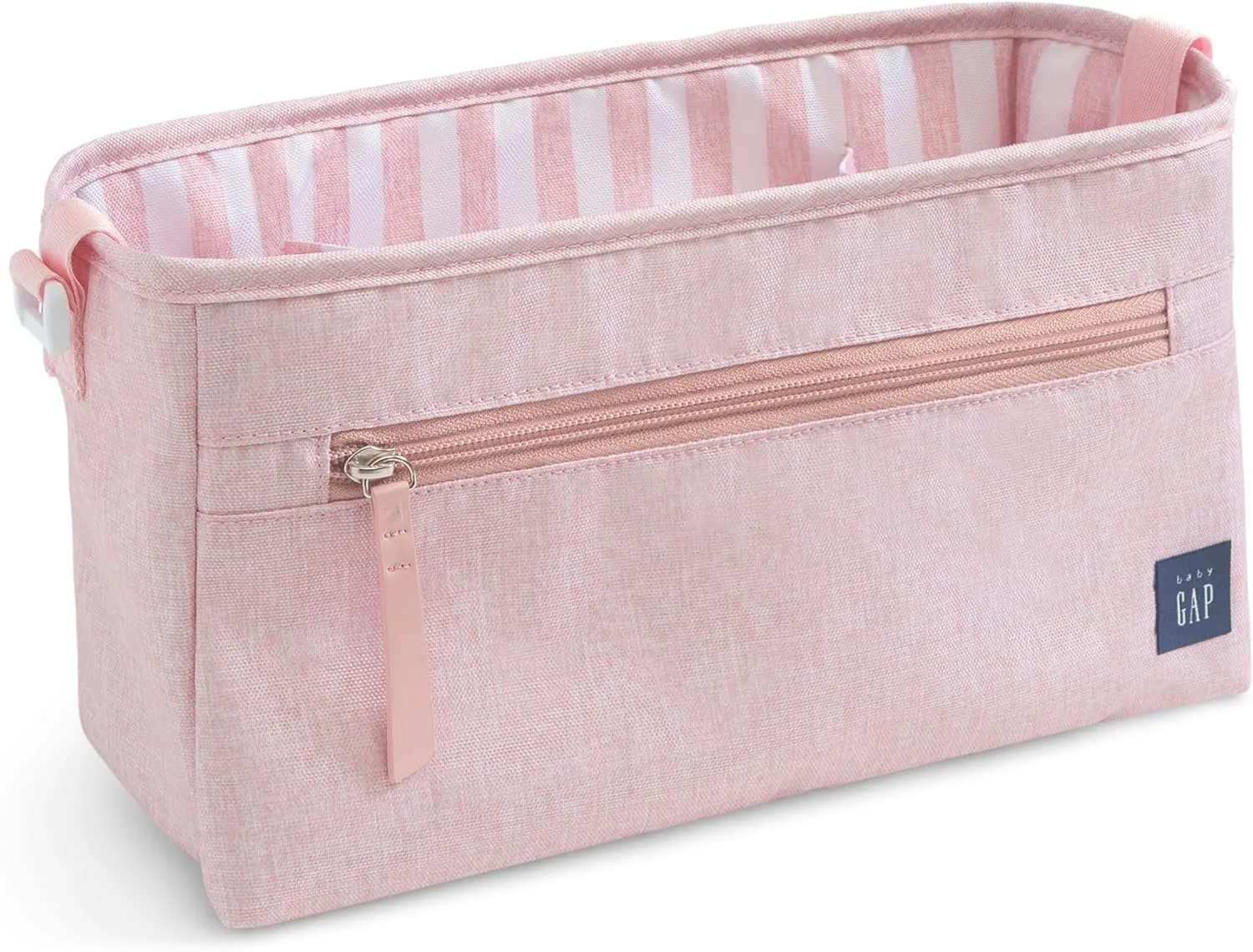 Delta Children babyGap Classic Parent Organizer for Single Stroller - Universal Fit Stroller Caddy - Detachable Stroller Accessory, Pink