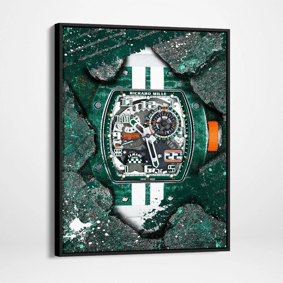 DEVICI Richard Mille RM 029 Le Mans inspired Richard Mille Framed Canvas Wall Decor - Motivational Wall Art Richard Mille Watches For Men Framed Art Posters & Prints