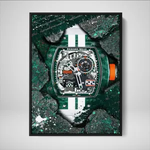 DEVICI Richard Mille RM 029 Le Mans inspired Richard Mille Framed Canvas Wall Decor - Motivational Wall Art Richard Mille Watches For Men Framed Art Posters & Prints