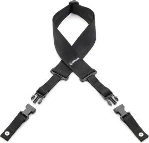 DiMarzio DD2200N 2 inch Nylon ClipLock Guitar Strap - Black (Short Length) (2-pack) Bundle