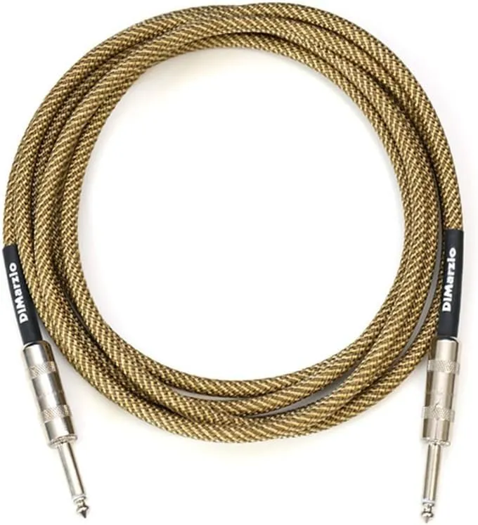 DiMarzio EP1710 Vintage Tweed Overbraided Instrument Cable (10 ft)