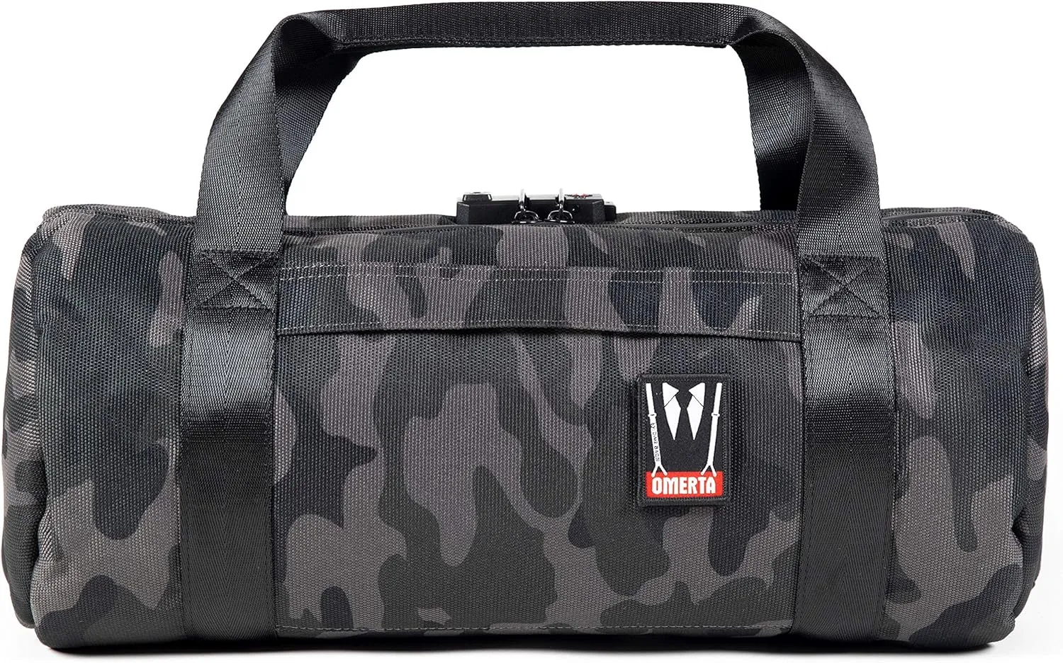 DIME BAGS Brigata Duffle Bag with Padded Interior and Locking Zipper | 100% Carbon Lined Carrying Case (17 Inch, Camo)