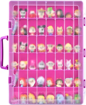 Display Case Compatible with Disney Doorables Collectible Mini Figures/ for MGA Entertainment Miniverse. Toys Storage Organizer Container for Multi Peek/ for Village Peek Characters (Box Only)--Purple