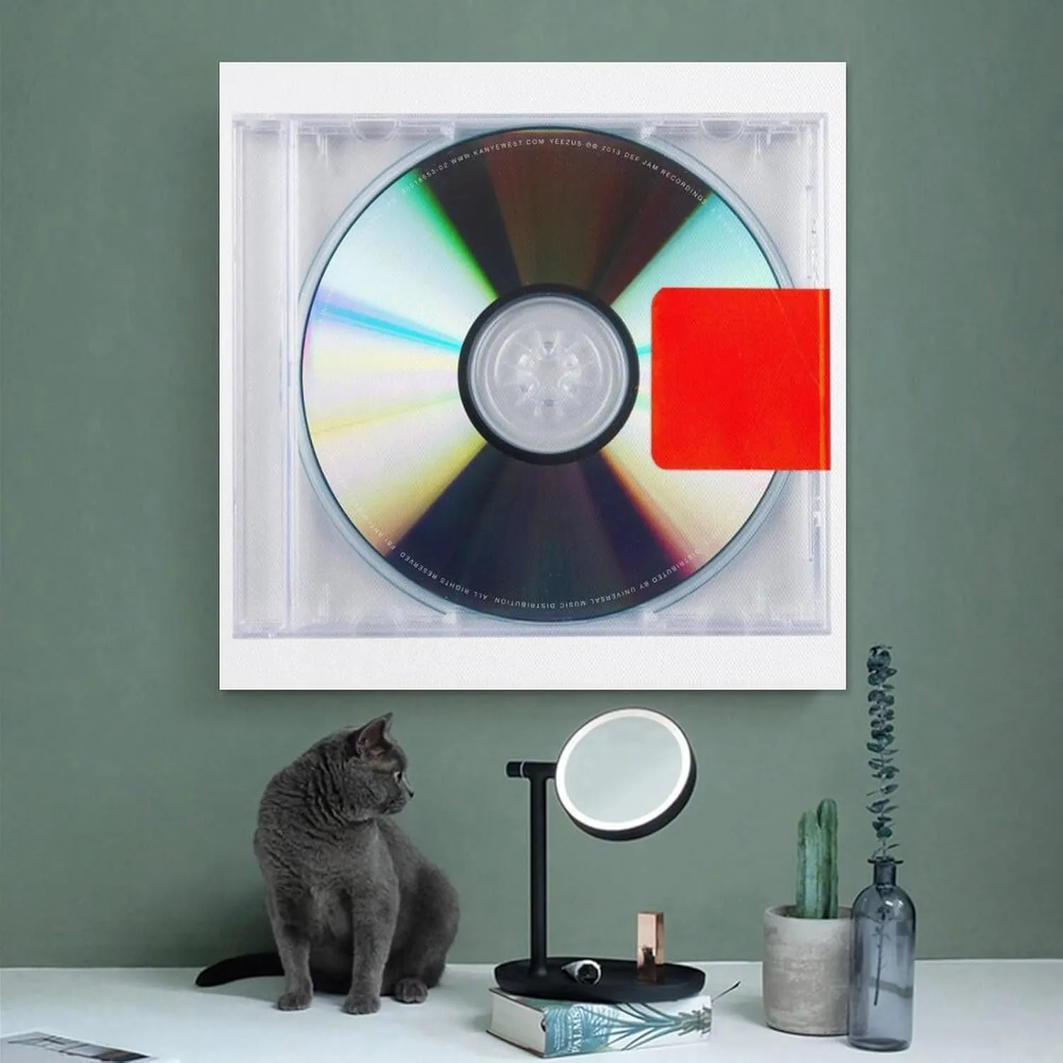 DJCN RBV Kanye West Yeezus Canvas Poster Wall Decorative Art Painting Living Room Bedroom Decoration Gift Unframe-style16x16inch(40x40cm)