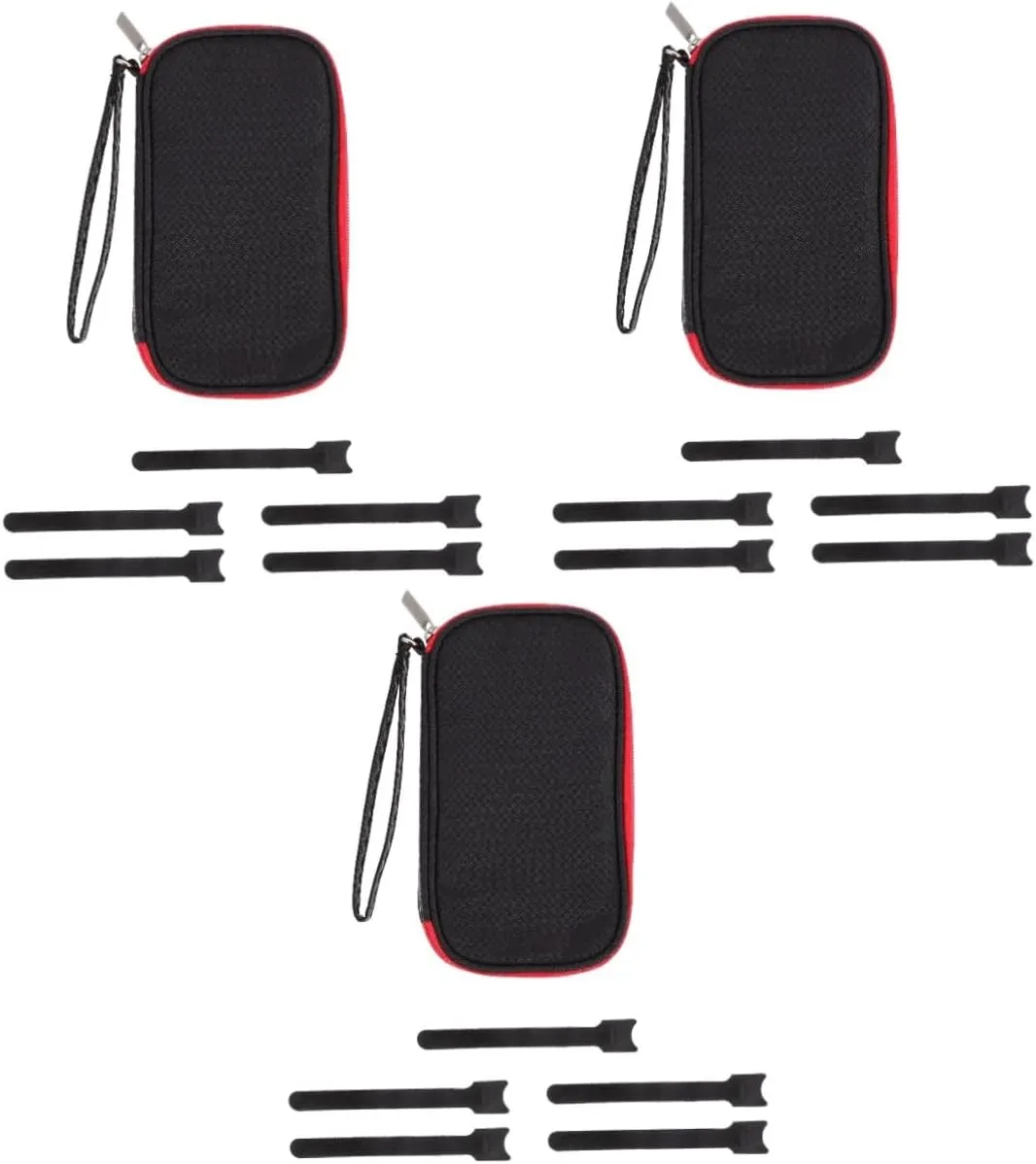 DOITOOL 3pcs Travel Storage Bag Headphone Organizer Portable Phone Cable Bag Cable Case Electronic Suitcase